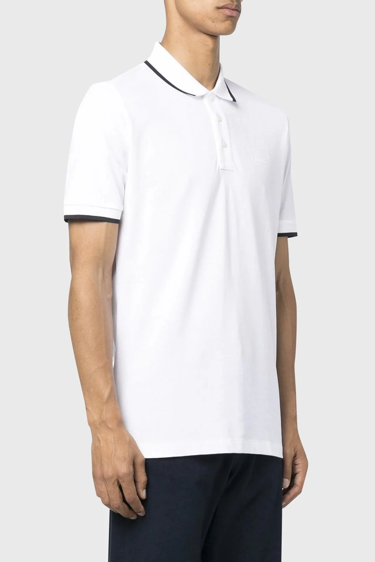 Boss % 100 Pamuk Regular Fit Düğmeli Erkek Polo Yaka T Shirt 50494697 100 BEYAZ - 1
