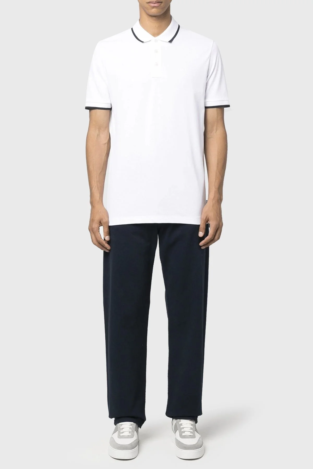 Boss % 100 Pamuk Regular Fit Düğmeli Erkek Polo Yaka T Shirt 50494697 100 BEYAZ - 2