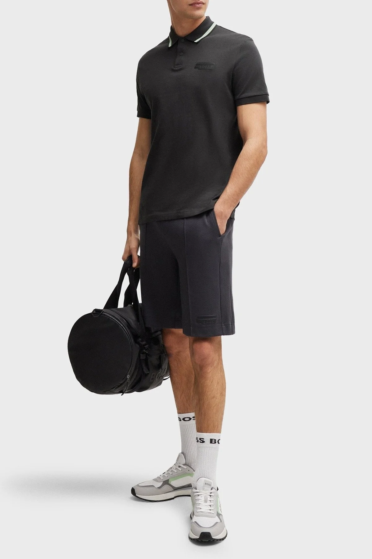 Boss % 100 Pamuk Regular Fit Düğmeli Erkek Polo Yaka T Shirt 50512931 016 ANTRASİT - 2