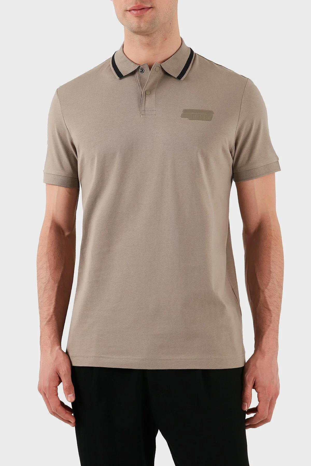 Boss % 100 Pamuk Regular Fit Düğmeli Erkek Polo Yaka T Shirt 50512931 334 HAKİ - 1