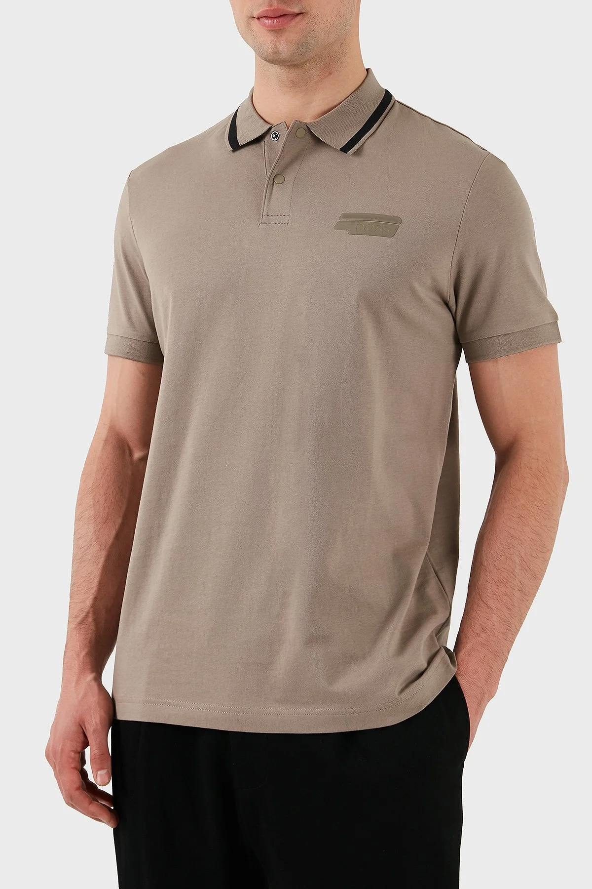 Boss % 100 Pamuk Regular Fit Düğmeli Erkek Polo Yaka T Shirt 50512931 334 HAKİ - 4