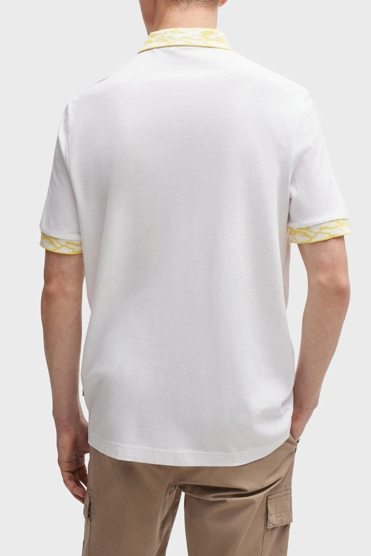 Boss % 100 Pamuk Regular Fit Düğmeli Erkek Polo Yaka T Shirt 50515903 100 BEYAZ - 3