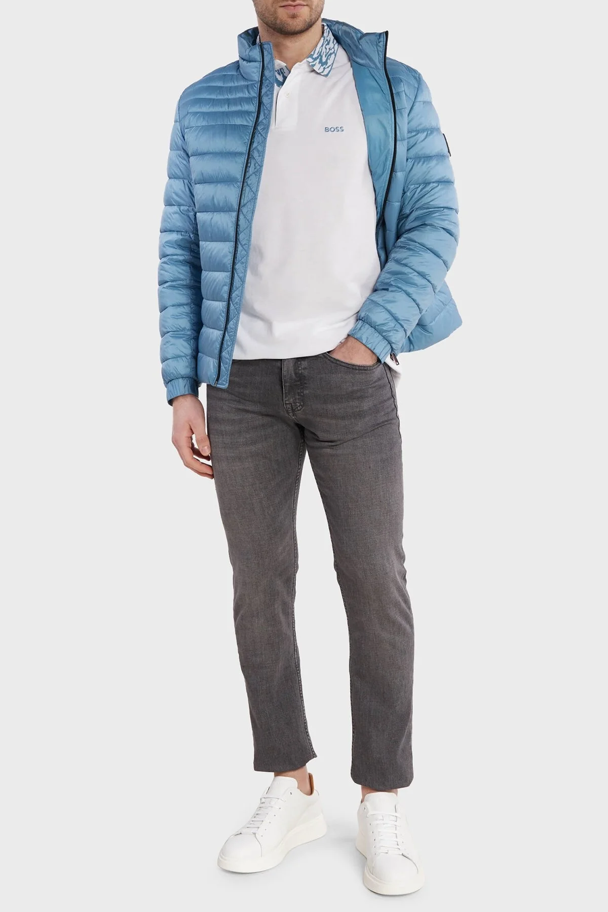 Boss % 100 Pamuk Regular Fit Düğmeli Erkek Polo Yaka T Shirt 50515903 101 BEYAZ - 8