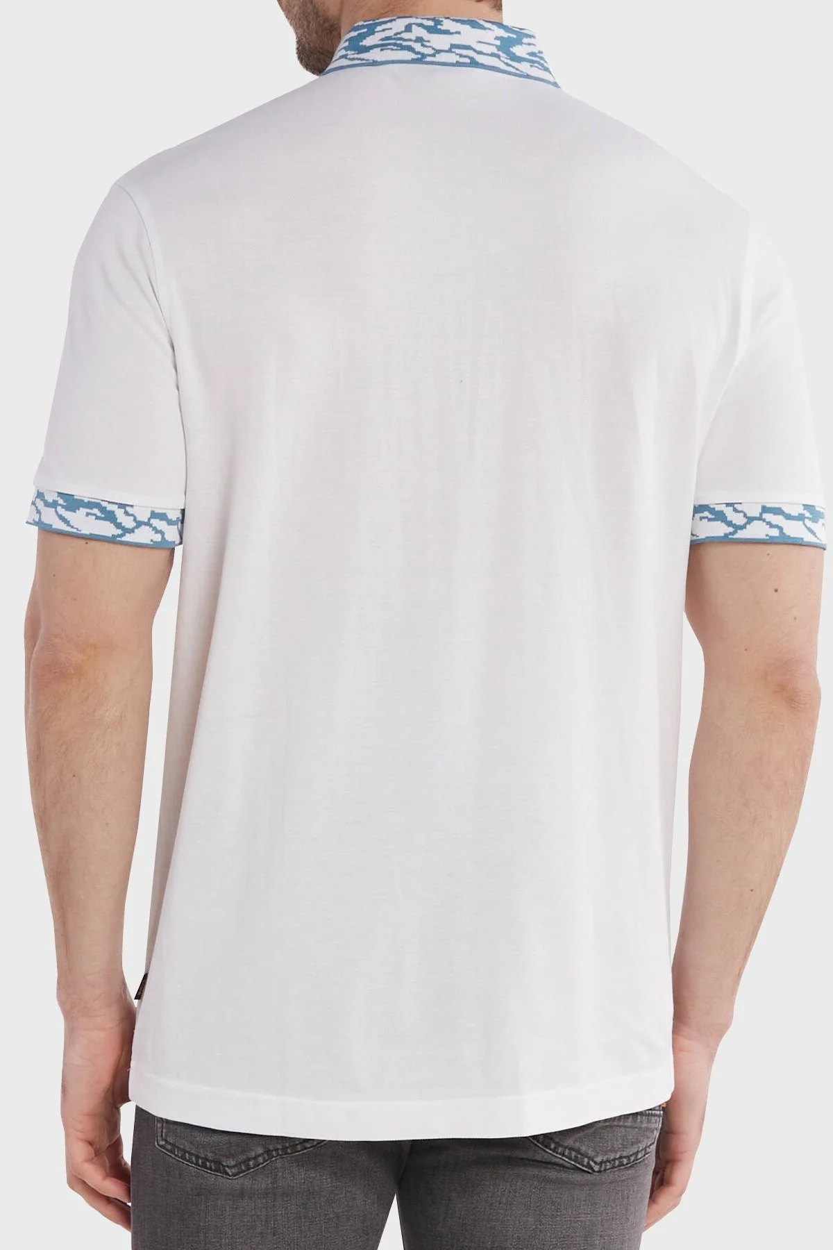 Boss % 100 Pamuk Regular Fit Düğmeli Erkek Polo Yaka T Shirt 50515903 101 BEYAZ - 9