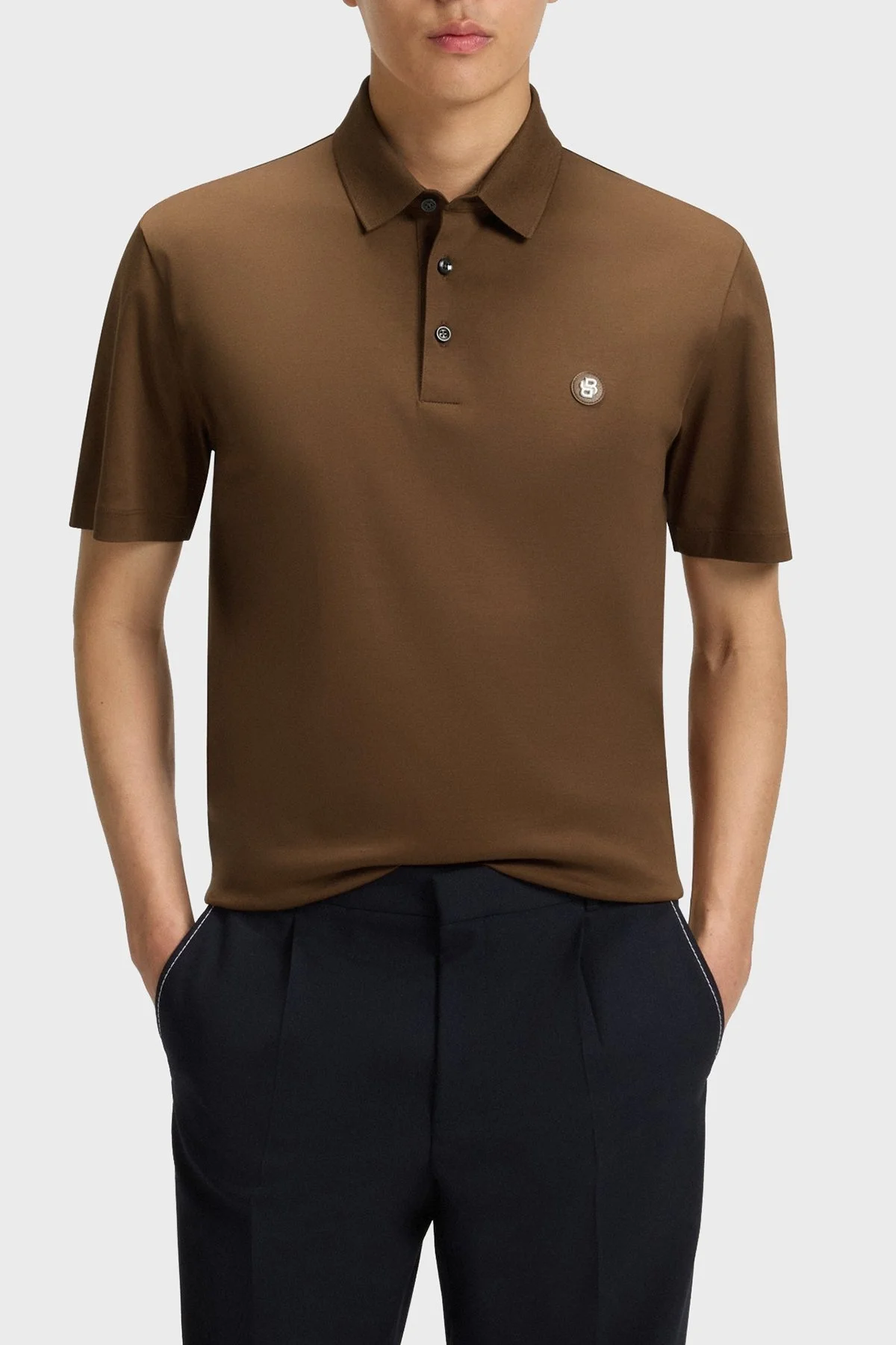 Boss % 100 Pamuk Regular Fit Düğmeli Erkek Polo Yaka T Shirt 50520297 217 TURUNCU - 1