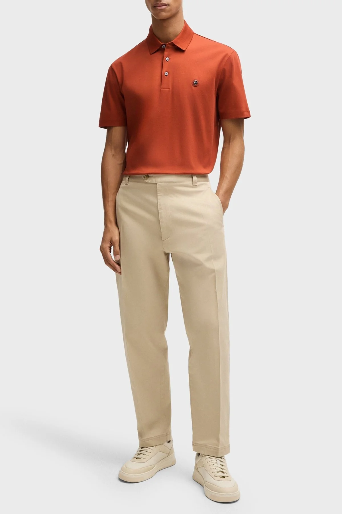 Boss % 100 Pamuk Regular Fit Düğmeli Erkek Polo Yaka T Shirt 50520297 806 KİREMİT - 2