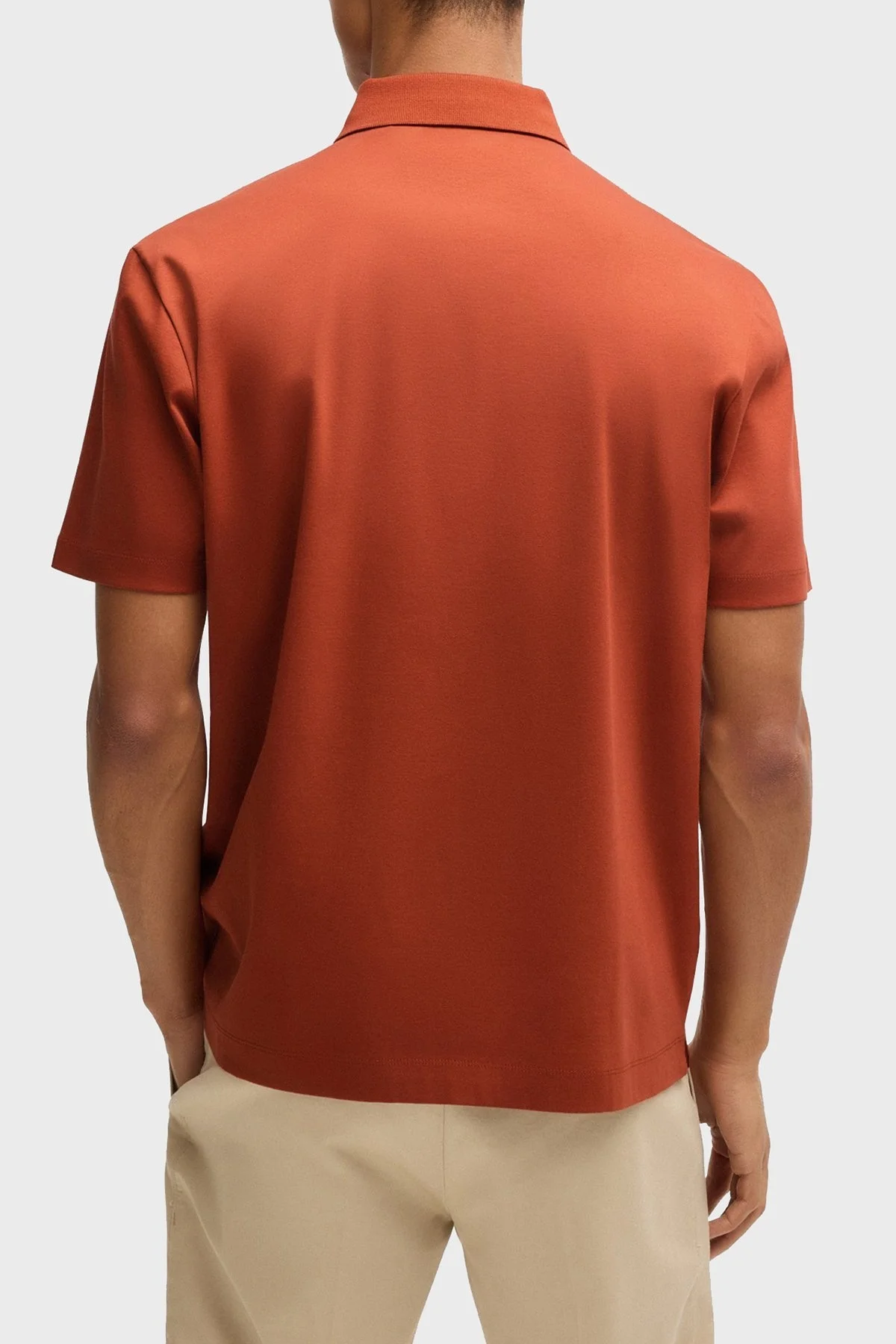 Boss % 100 Pamuk Regular Fit Düğmeli Erkek Polo Yaka T Shirt 50520297 806 KİREMİT - 3