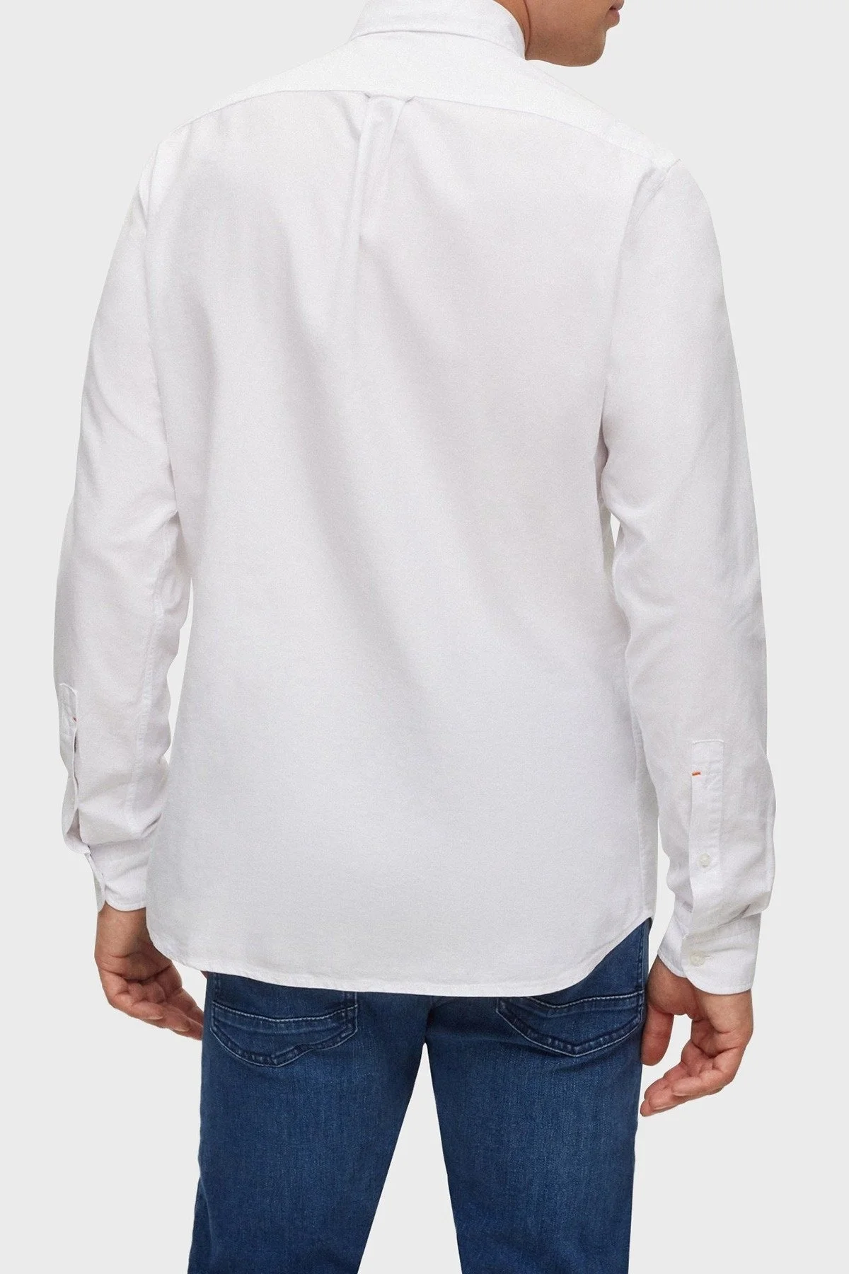 Boss % 100 Pamuk Regular Fit Düğmeli Yaka Erkek Gömlek 50489341 100 BEYAZ - 9