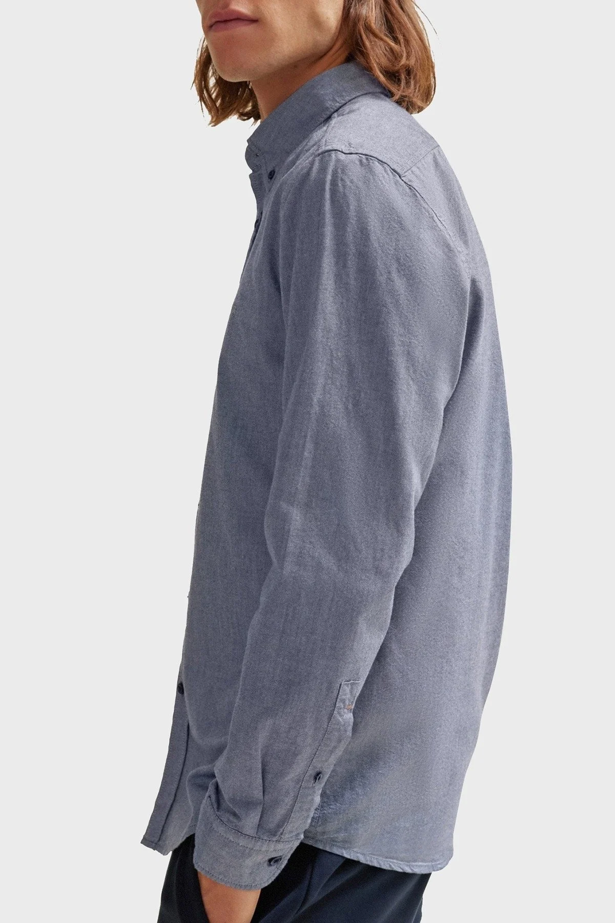 Boss % 100 Pamuk Regular Fit Düğmeli Yaka Erkek Gömlek 50489341 418 AÇIK MAVİ - 11