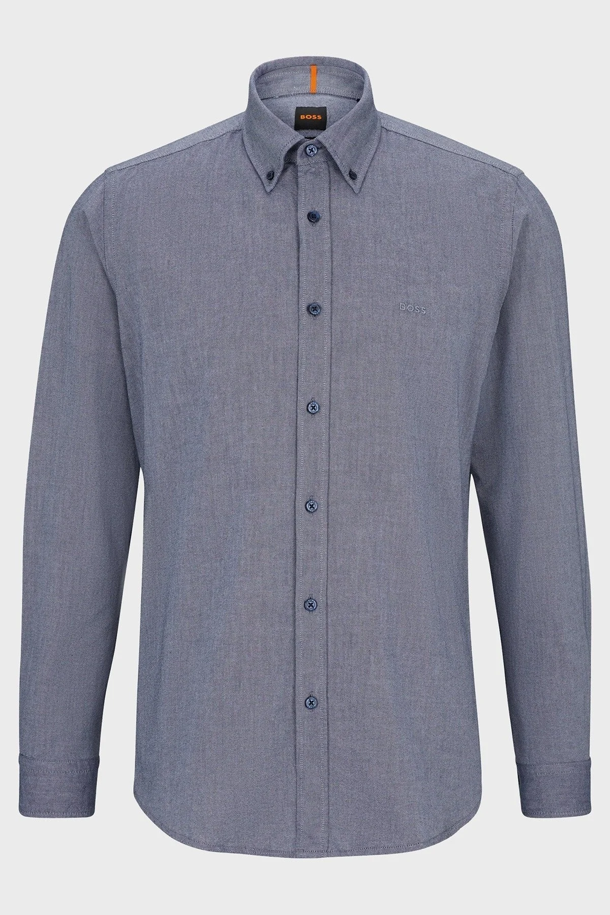 Boss % 100 Pamuk Regular Fit Düğmeli Yaka Erkek Gömlek 50489341 418 AÇIK MAVİ - 12