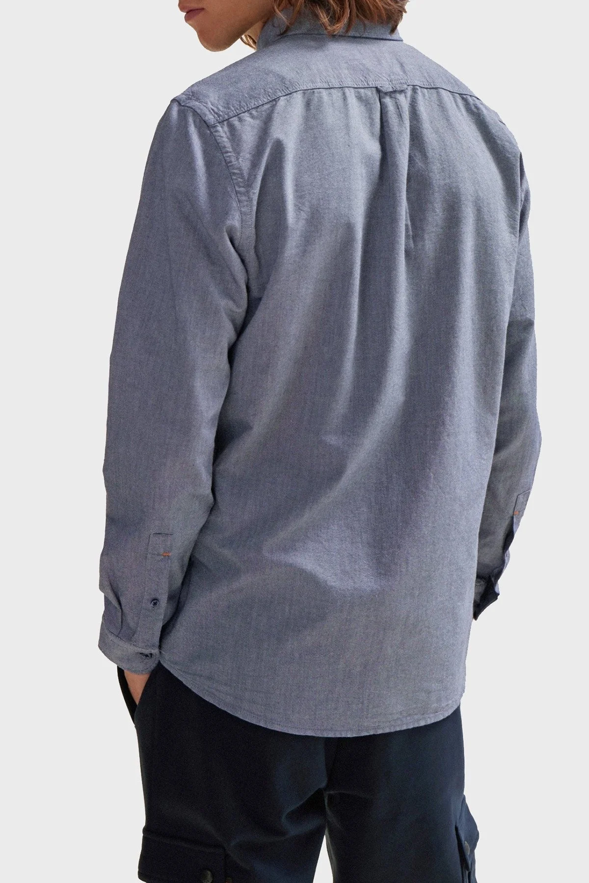 Boss % 100 Pamuk Regular Fit Düğmeli Yaka Erkek Gömlek 50489341 418 AÇIK MAVİ - 3