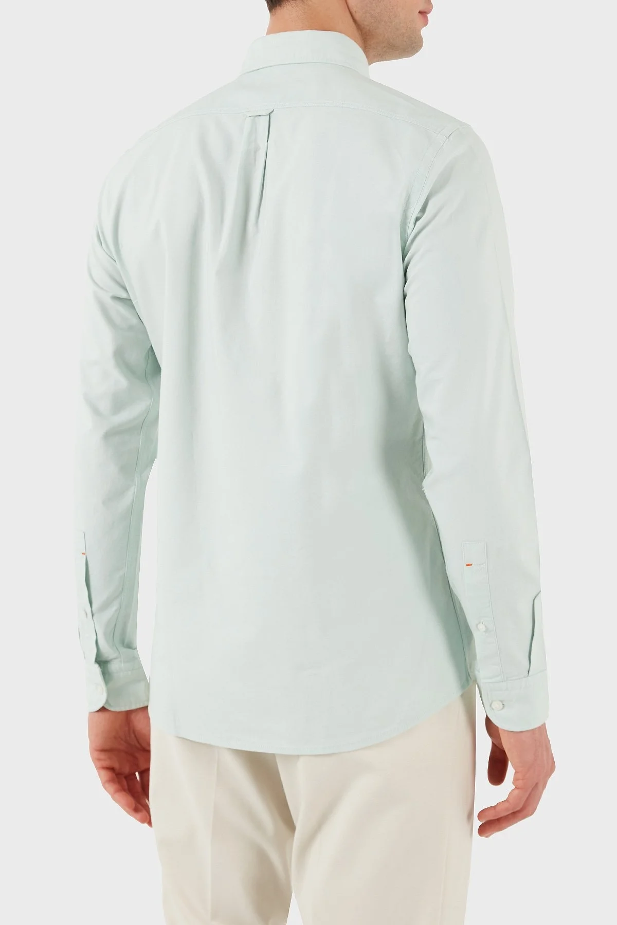 Boss % 100 Pamuk Regular Fit Düğmeli Yaka Erkek Gömlek 50489341 446 AÇIK YEŞİL - 8