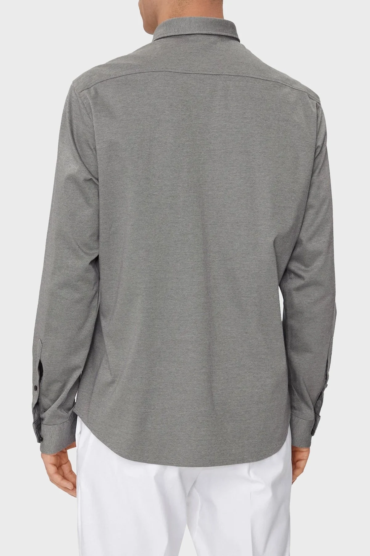 Boss % 100 Pamuk Regular Fit Düğmeli Yaka Erkek Gömlek 50512006 052 GRİ - 3