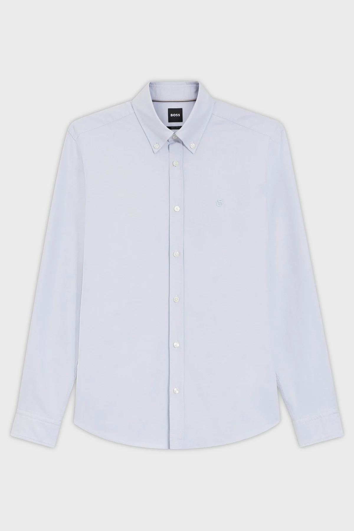 Boss % 100 Pamuk Regular Fit Düğmeli Yaka Logolu Erkek Gömlek 50555966 531 GRİ - 6