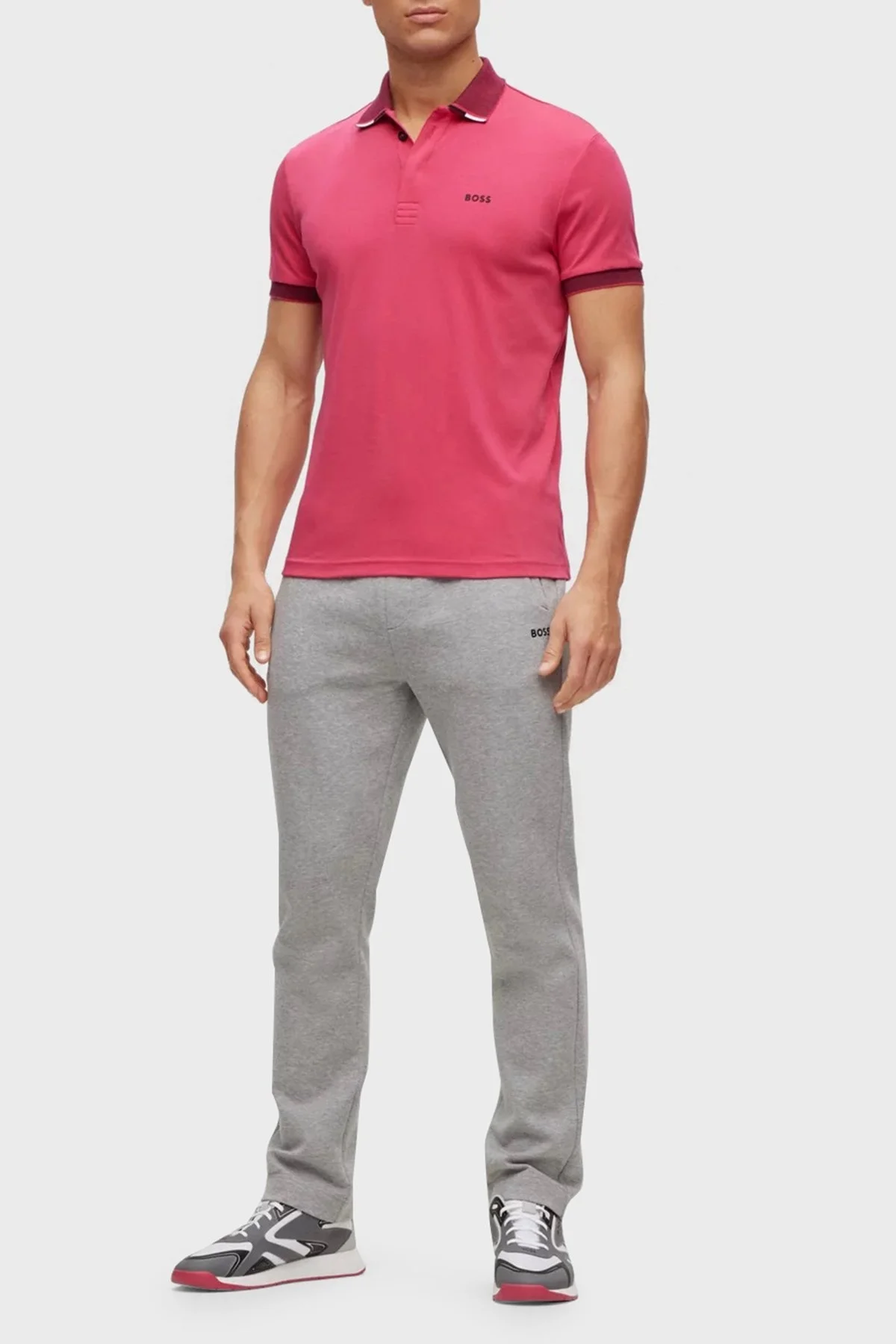 Boss % 100 Pamuk Regular Fit Erkek Polo T Shirt 50488259 660 PEMBE - 2