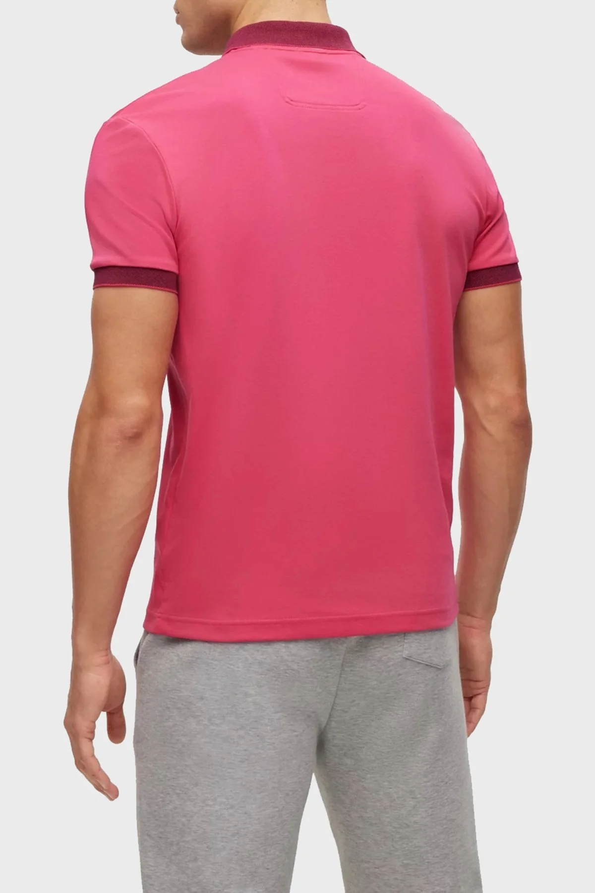 Boss % 100 Pamuk Regular Fit Erkek Polo T Shirt 50488259 660 PEMBE - 3