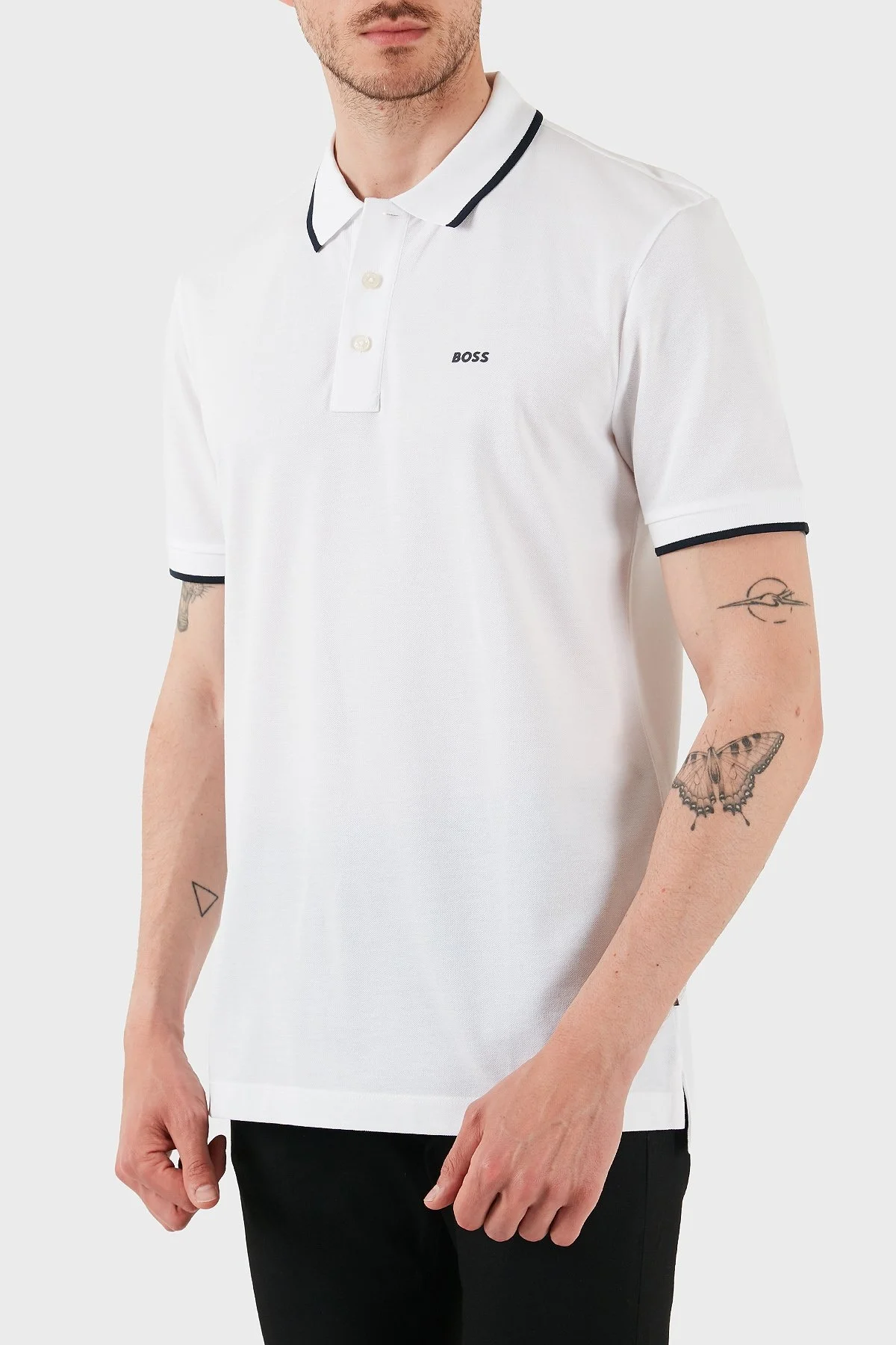 Boss % 100 Pamuk Regular Fit Erkek Polo Yaka T Shirt 50494697 101 BEYAZ - 3