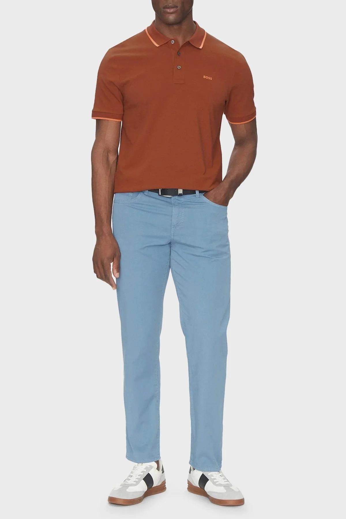 Boss % 100 Pamuk Regular Fit Erkek Polo Yaka T Shirt 50494697 806 KİREMİT - 2