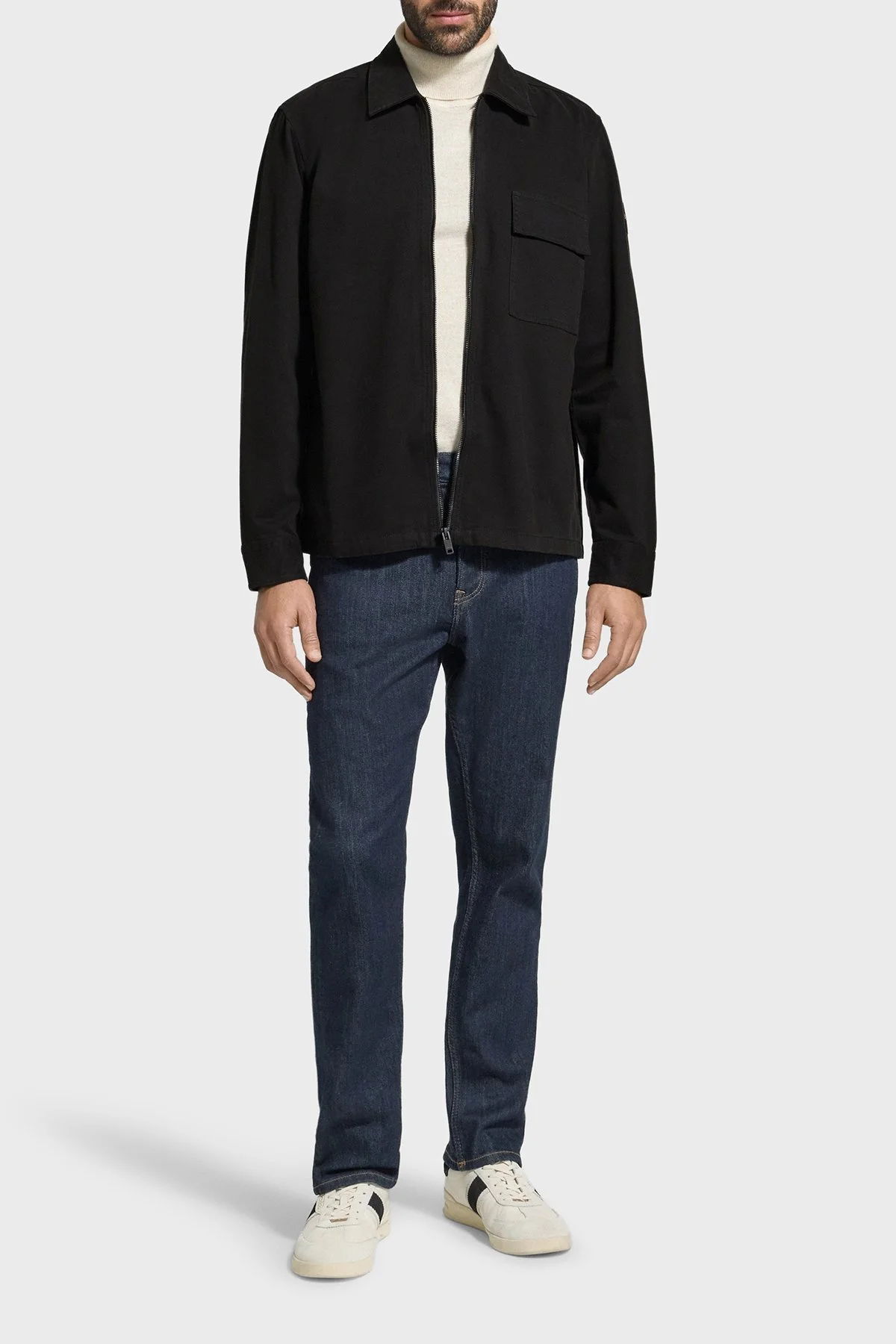 Boss % 100 Pamuk Regular Fit Fermuarlı Erkek Ceket 50553706 001 SİYAH - 2