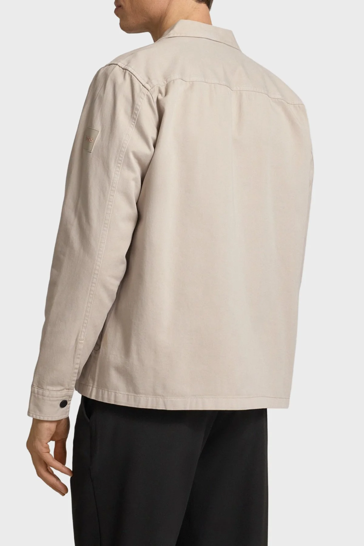 Boss % 100 Pamuk Regular Fit Fermuarlı Erkek Gömlek 50553706 070 TAŞ - 3
