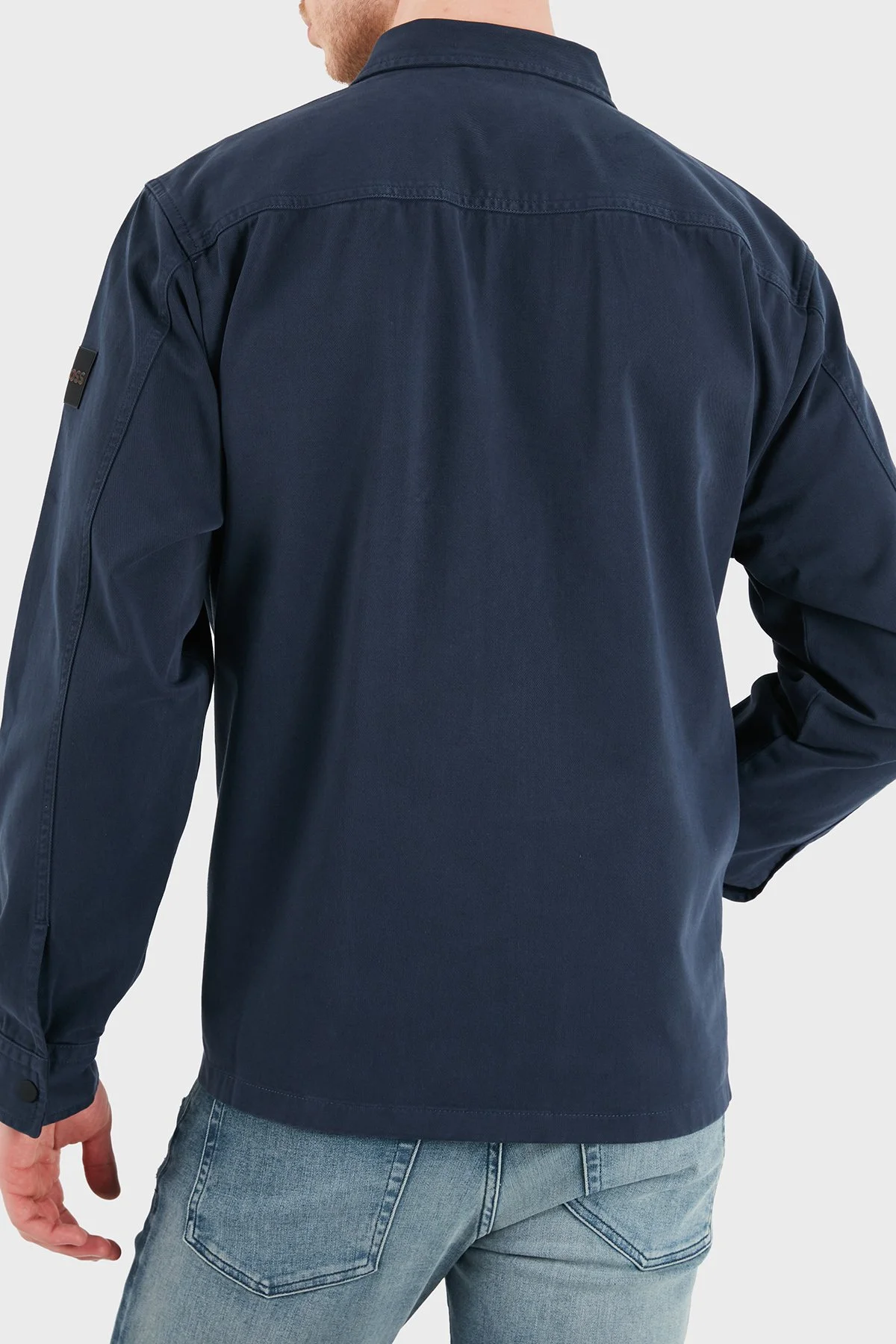 Boss % 100 Pamuk Regular Fit Fermuarlı Erkek Gömlek 50553706 464 LACİVERT - 3