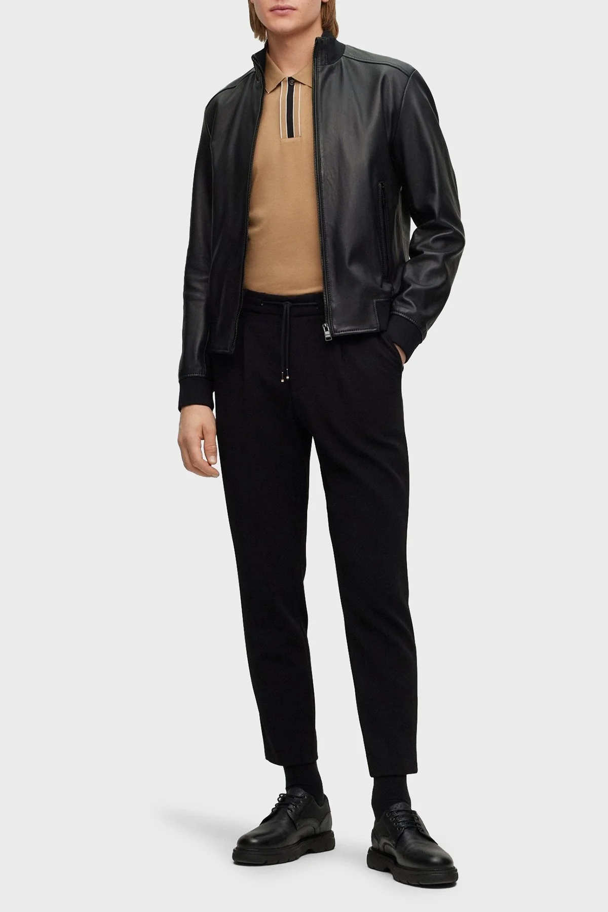 Boss % 100 Pamuk Regular Fit Fermuarlı Erkek Polo Yaka T Shirt 50486186 260 KAHVE - 3