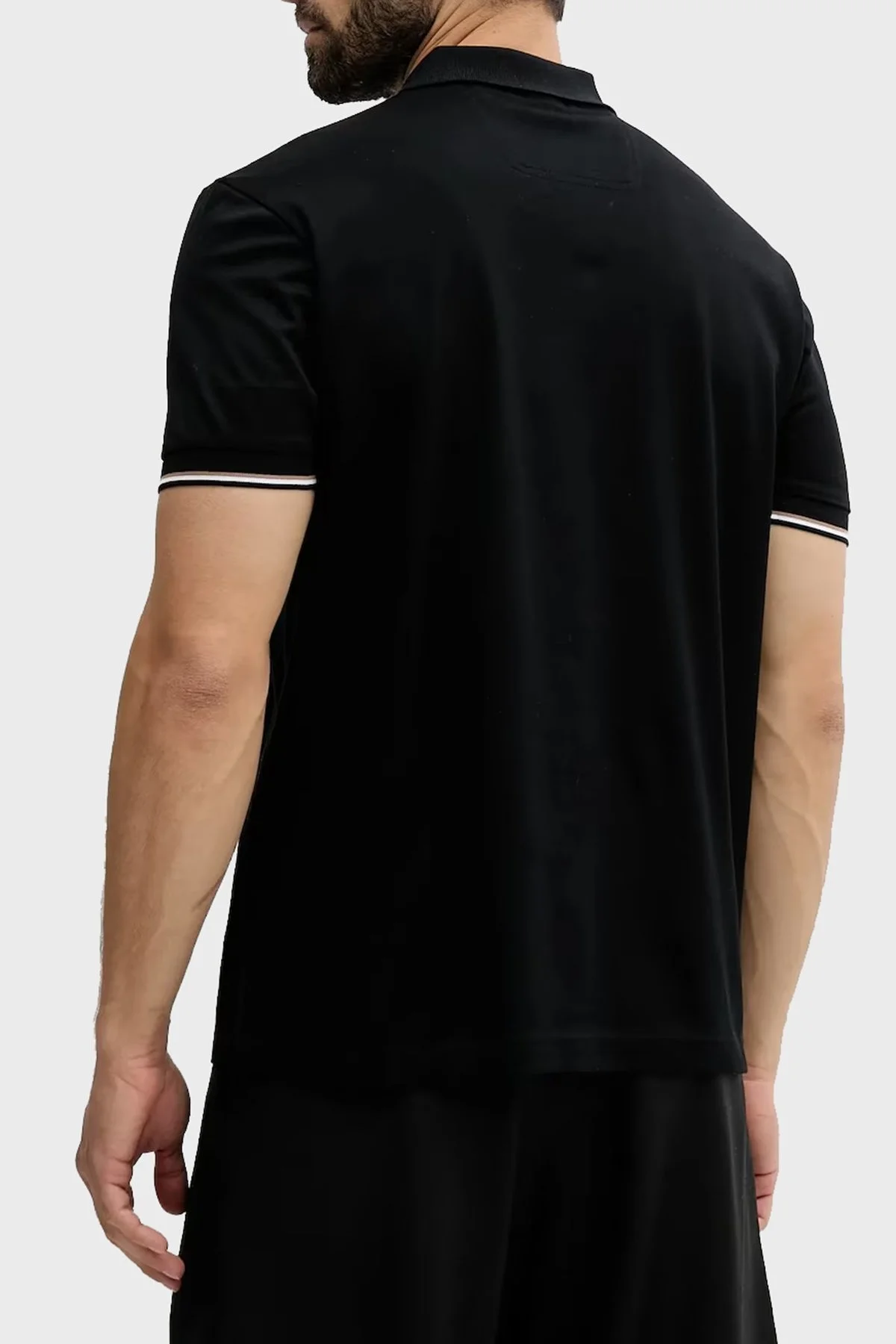 Boss % 100 Pamuk Regular Fit Fermuarlı Erkek Polo Yaka T Shirt 50538177 001 SİYAH - 6