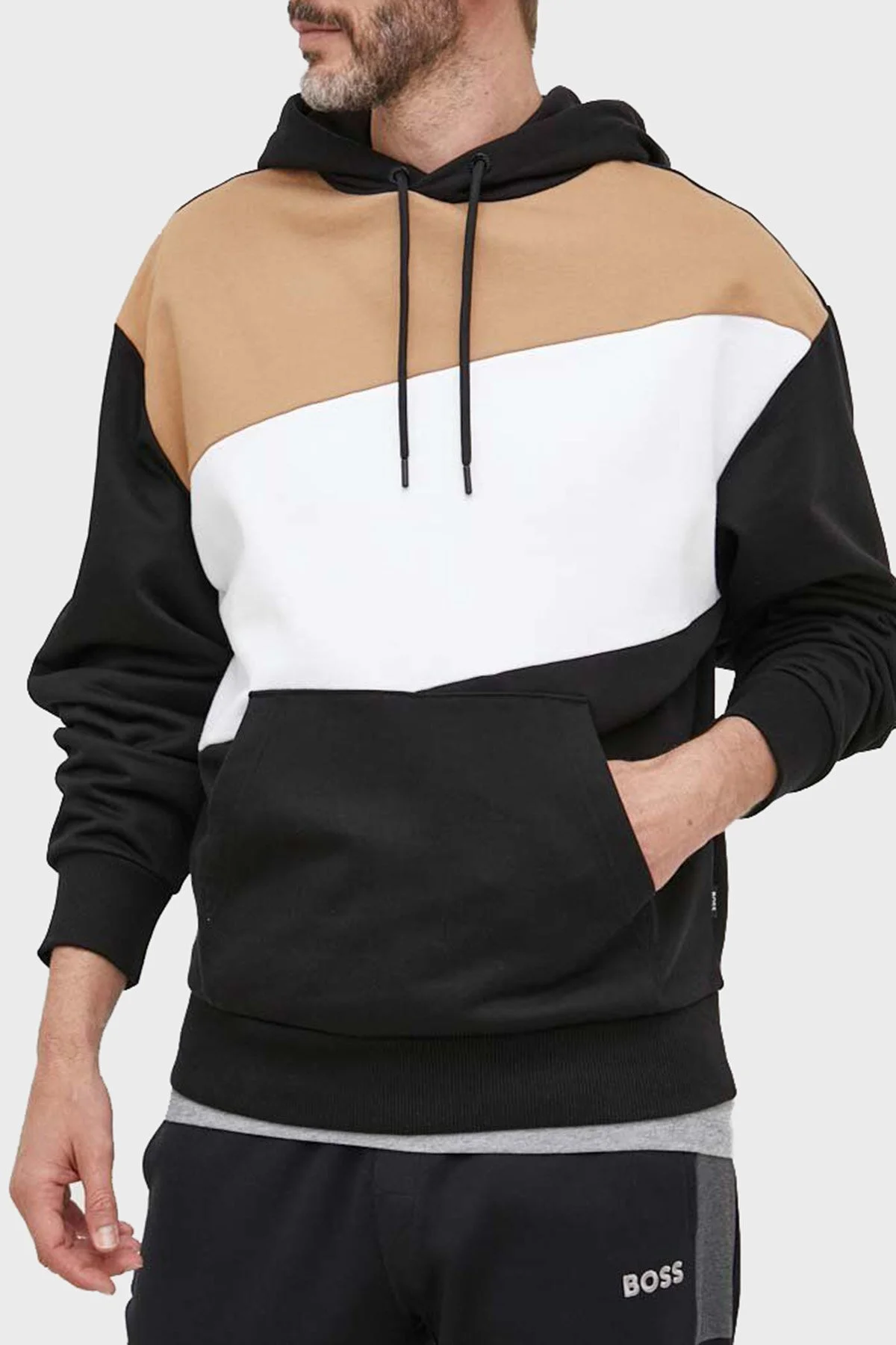 Boss % 100 Pamuk Regular Fit Kapüşonlu Erkek Sweat 50495734 001 SİYAH - 1