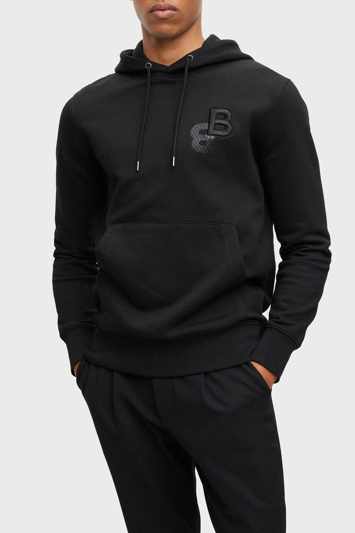 Boss % 100 Pamuk Regular Fit Kapüşonlu Erkek Sweat 50499925 001 SİYAH - 1
