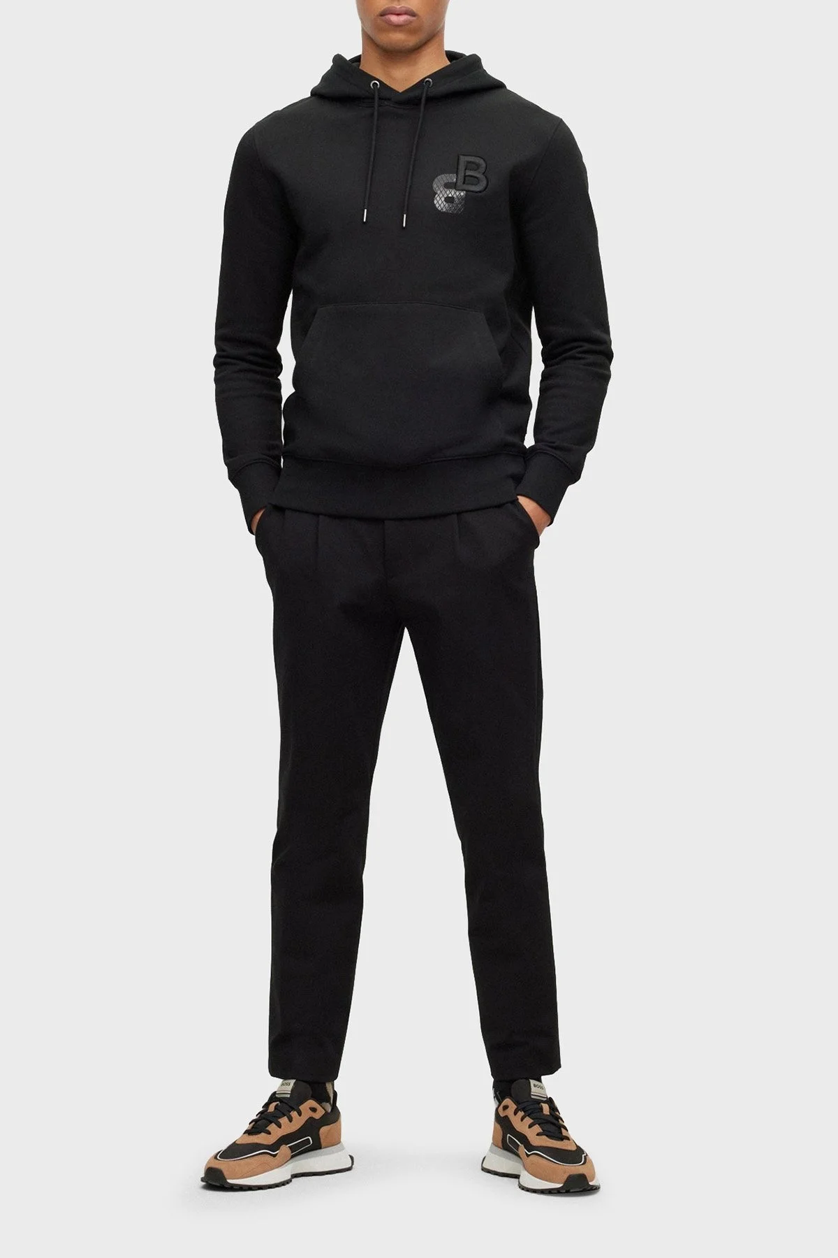 Boss % 100 Pamuk Regular Fit Kapüşonlu Erkek Sweat 50499925 001 SİYAH - 3