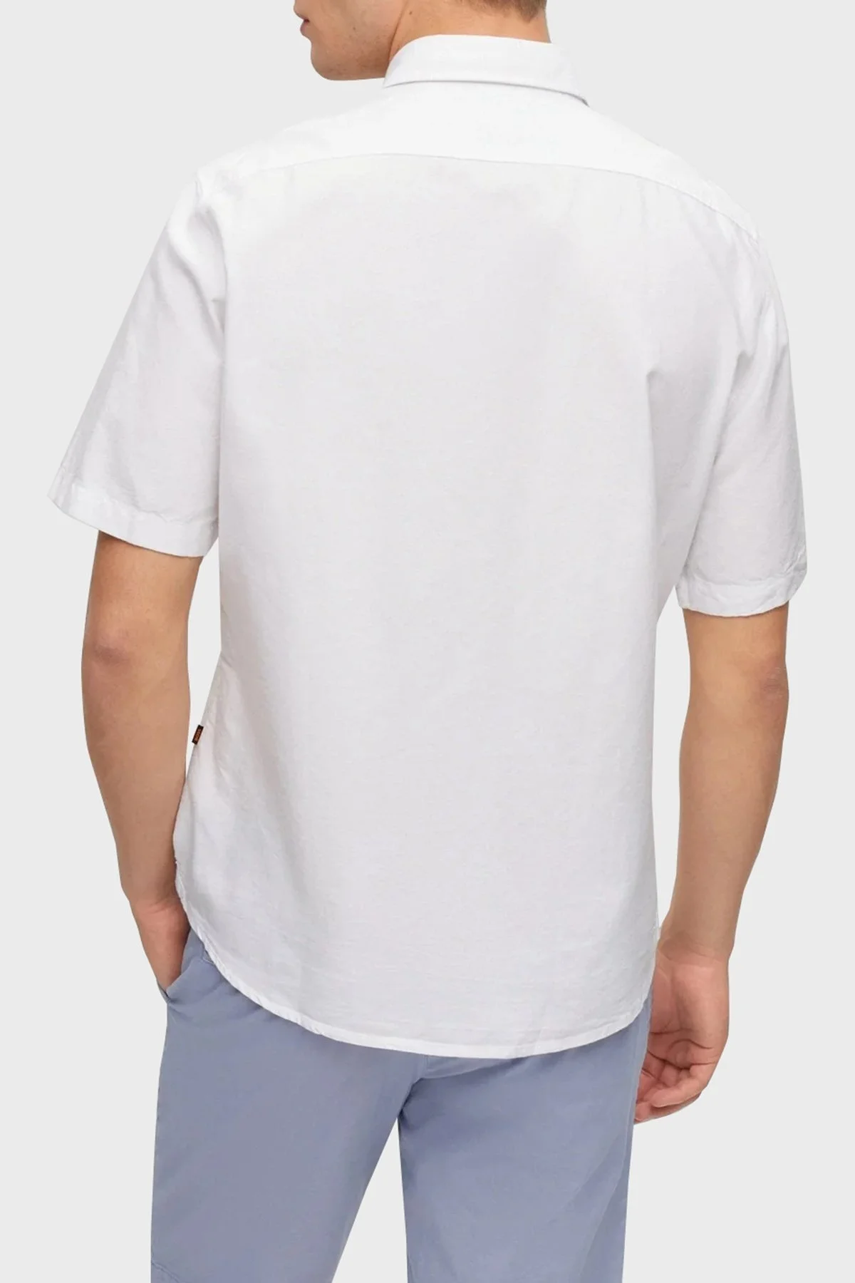 Boss % 100 Pamuk Regular Fit Kısa Kollu Kent Yaka Erkek Gömlek 50489351 100 BEYAZ - 7