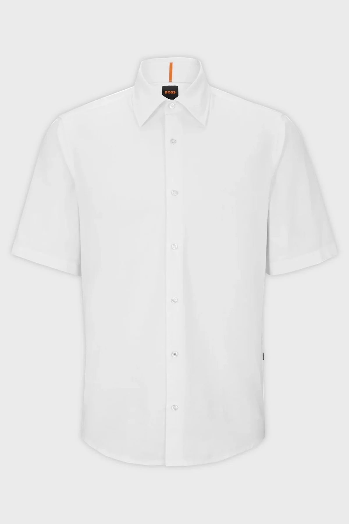 Boss % 100 Pamuk Regular Fit Kısa Kollu Kent Yaka Erkek Gömlek 50489351 100 BEYAZ - 8