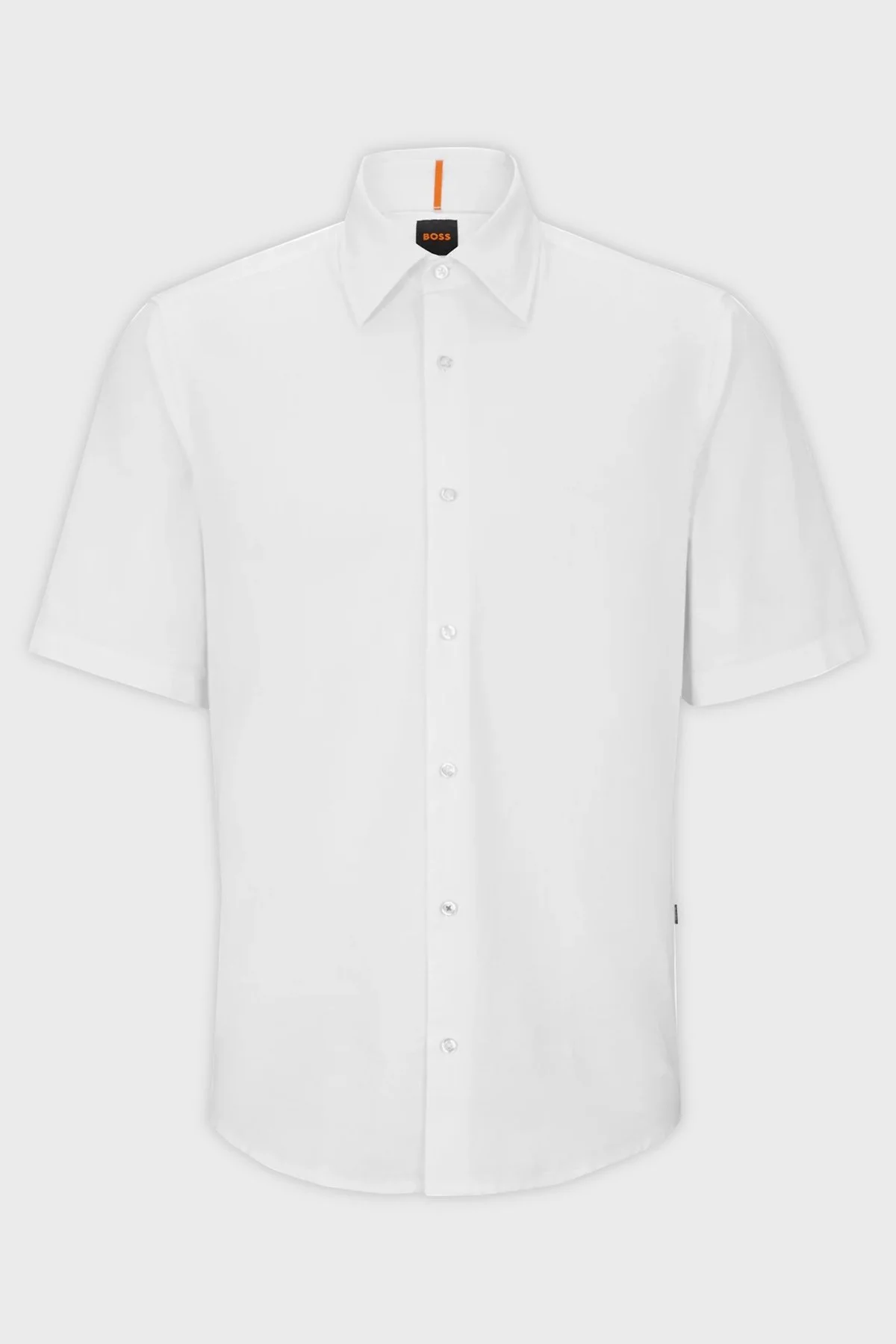 Boss % 100 Pamuk Regular Fit Kısa Kollu Kent Yaka Erkek Gömlek 50489351 100 BEYAZ - 4