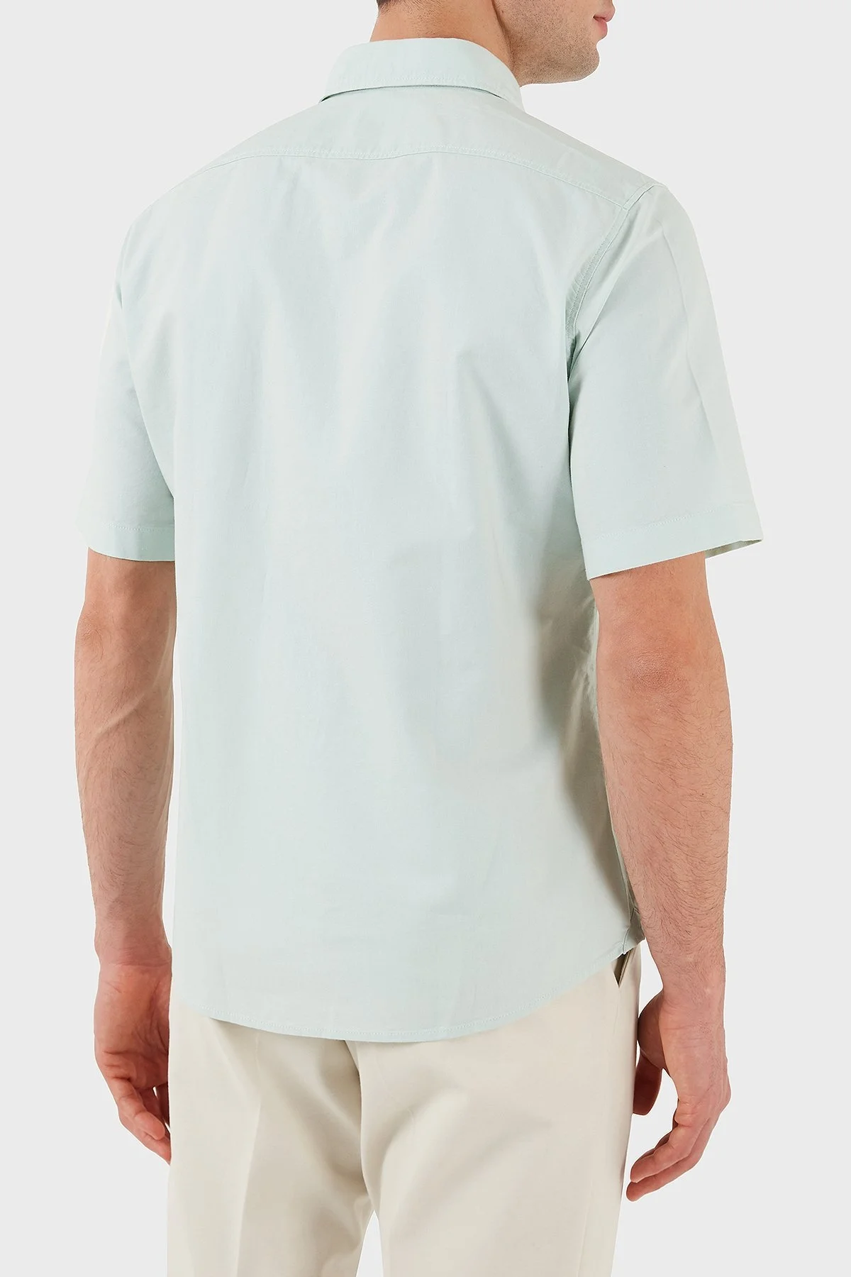Boss % 100 Pamuk Regular Fit Kısa Kollu Kent Yaka Erkek Gömlek 50489351 446 AÇIK YEŞİL - 8
