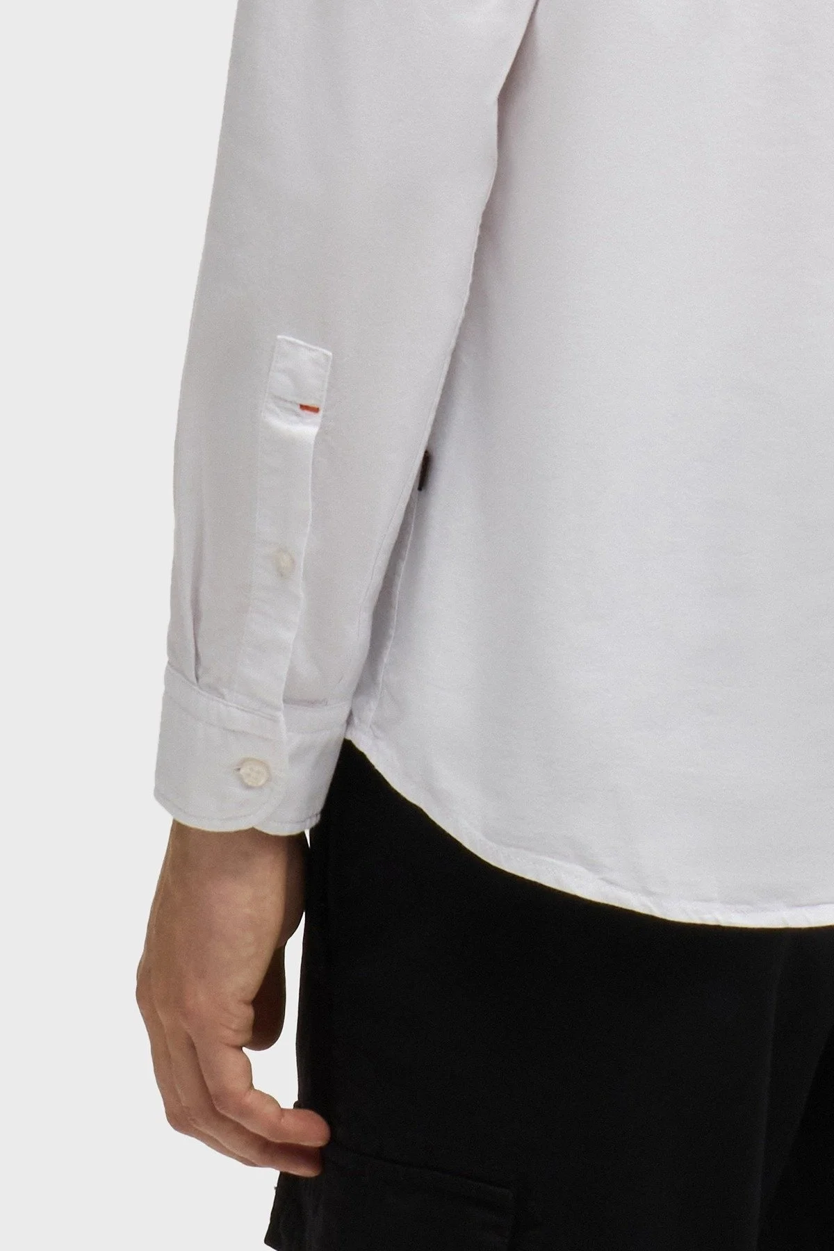 Boss % 100 Pamuk Regular Fit Logolu Erkek Gömlek 50519707 100 BEYAZ - 5