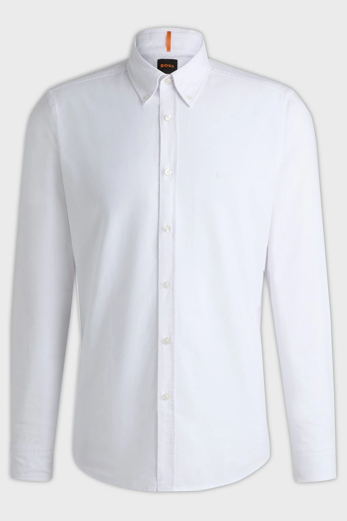 Boss % 100 Pamuk Regular Fit Logolu Erkek Gömlek 50519707 100 BEYAZ - 6