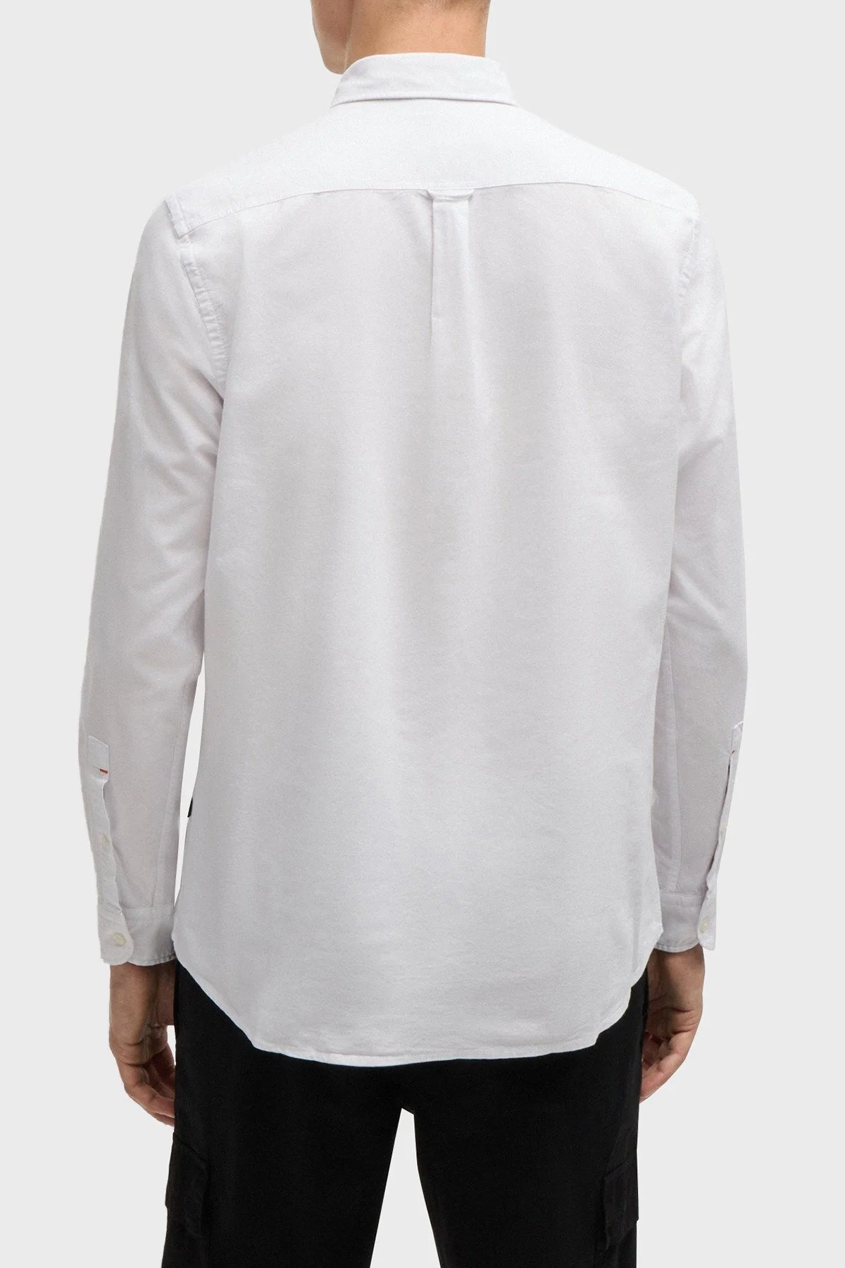 Boss % 100 Pamuk Regular Fit Logolu Erkek Gömlek 50519707 100 BEYAZ - 3