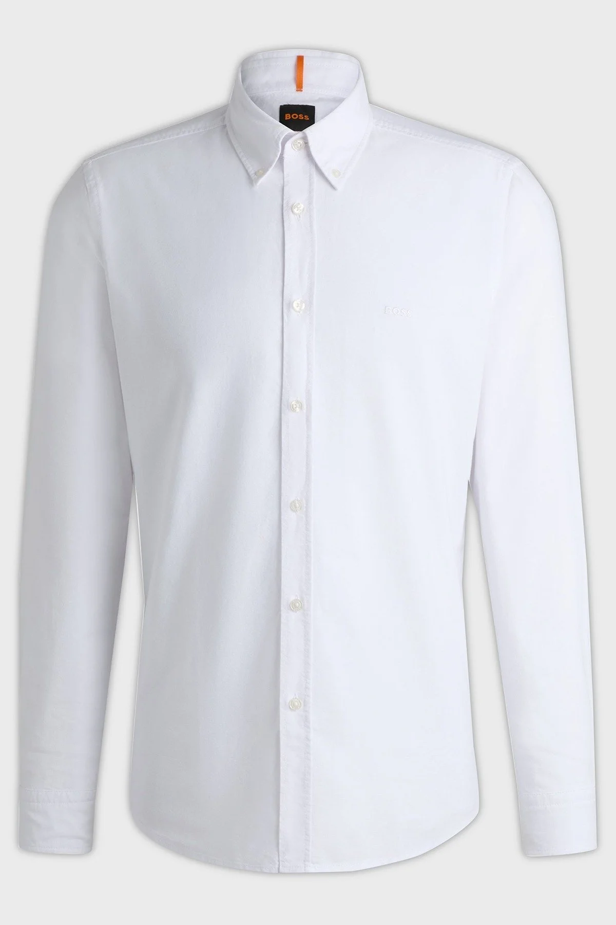Boss % 100 Pamuk Regular Fit Logolu Erkek Gömlek 50519707 100 BEYAZ - 6