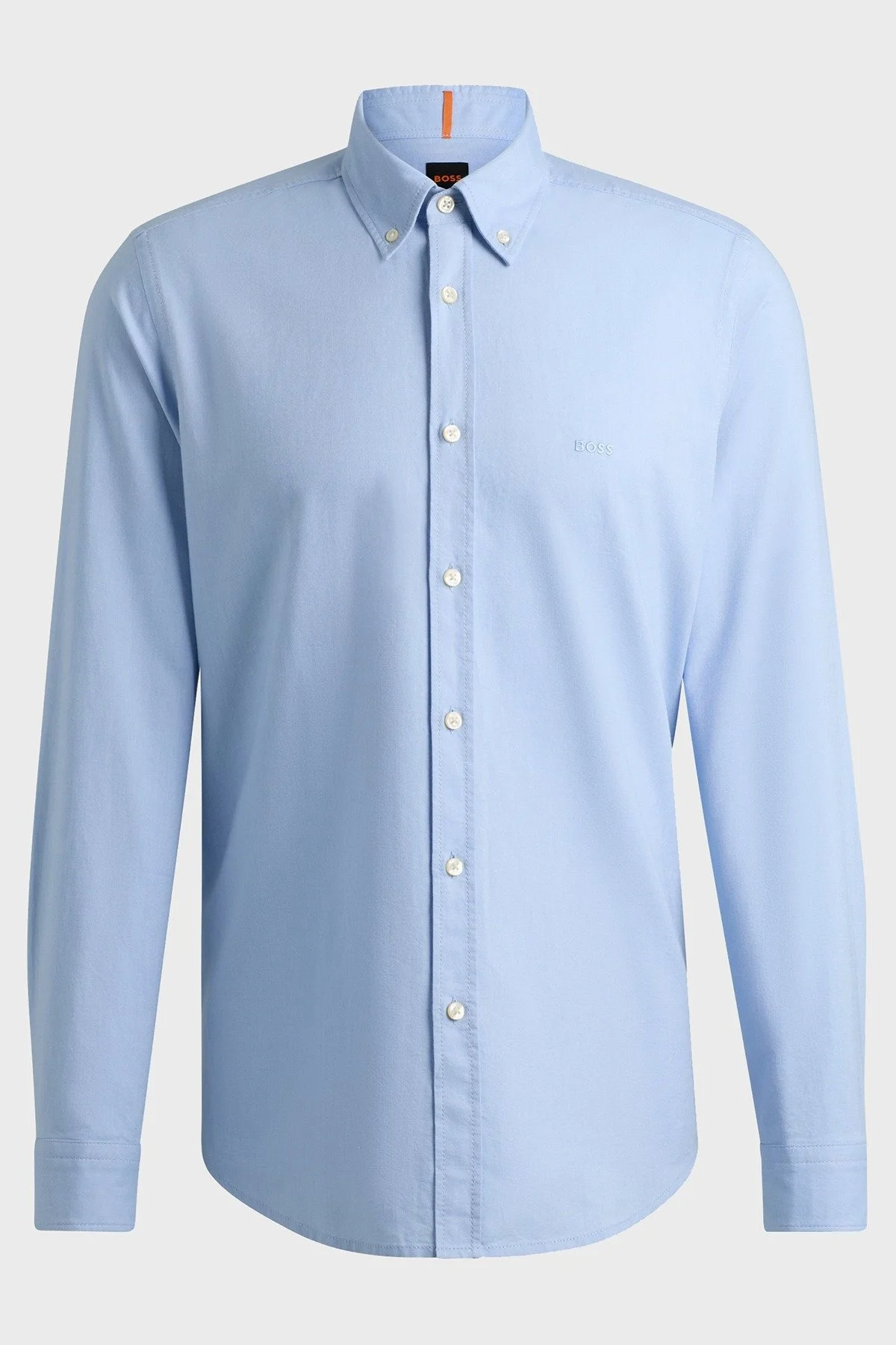 Boss % 100 Pamuk Regular Fit Logolu Erkek Gömlek 50519707 460 AÇIK MAVİ - 6