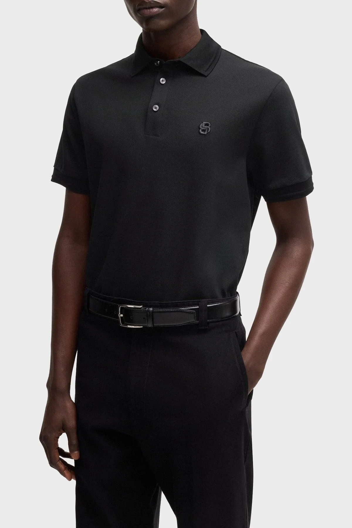 Boss % 100 Pamuk Regular Fit Logolu Erkek Polo Yaka T Shirt 50533355 001 SİYAH - 1