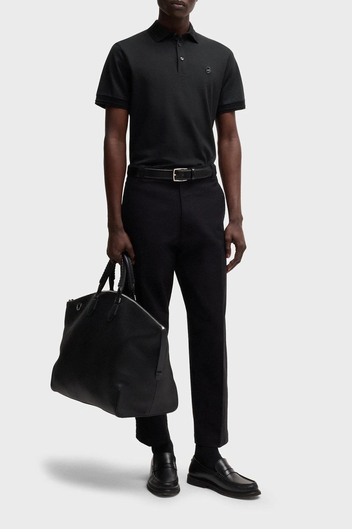 Boss % 100 Pamuk Regular Fit Logolu Erkek Polo Yaka T Shirt 50533355 001 SİYAH - 2