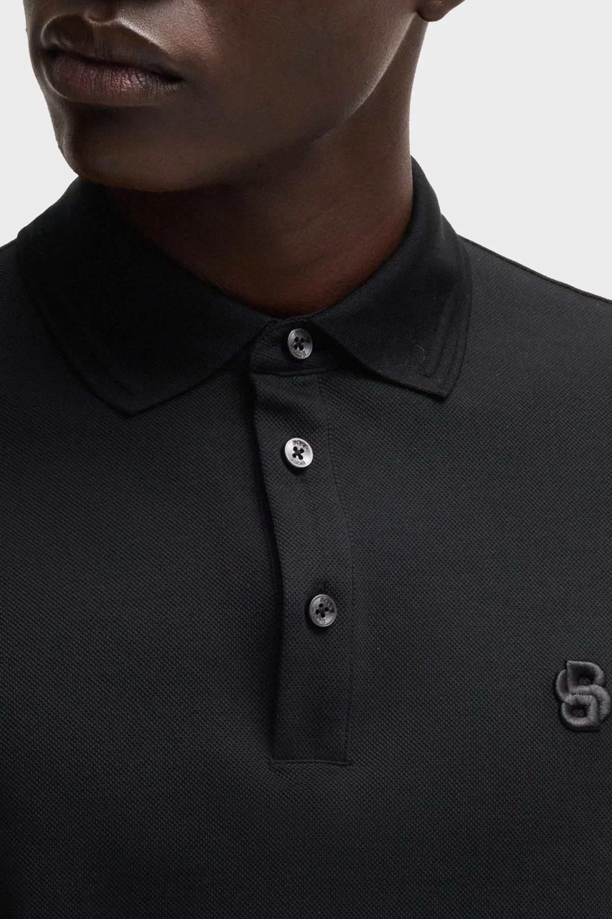 Boss % 100 Pamuk Regular Fit Logolu Erkek Polo Yaka T Shirt 50533355 001 SİYAH - 4