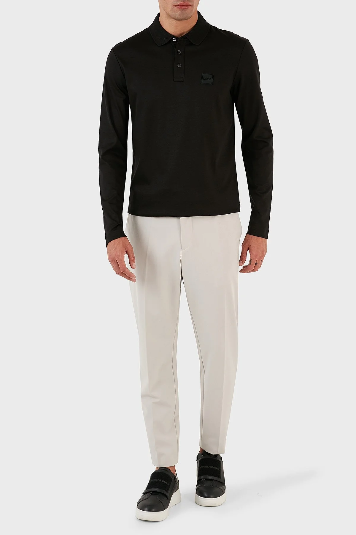 Boss % 100 Pamuk Regular Fit Merserize Erkek Polo Yaka T Shirt 50485162 002 BEYAZ - 4