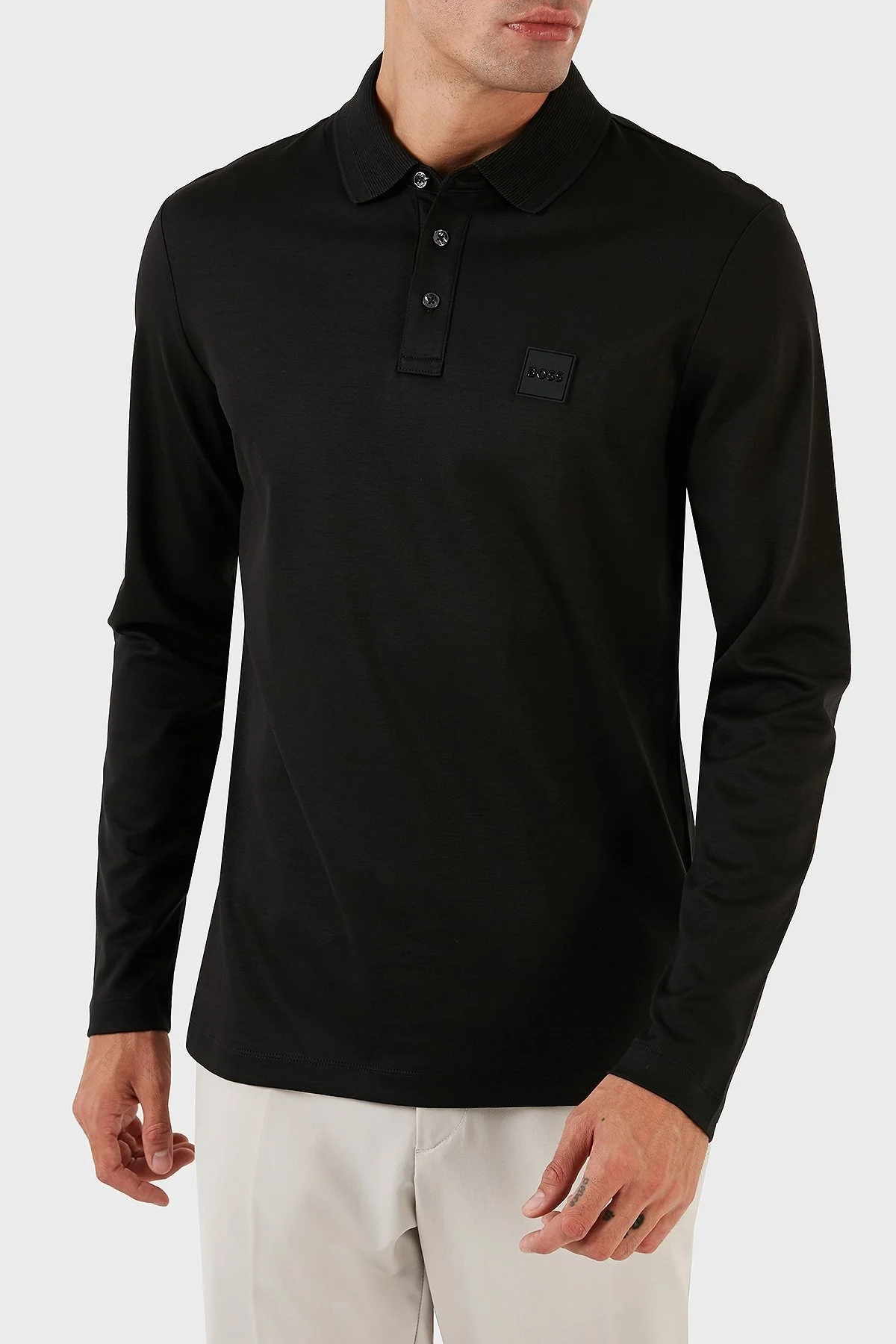 Boss % 100 Pamuk Regular Fit Merserize Erkek Polo Yaka Sweat 50485162 002 SİYAH - 12