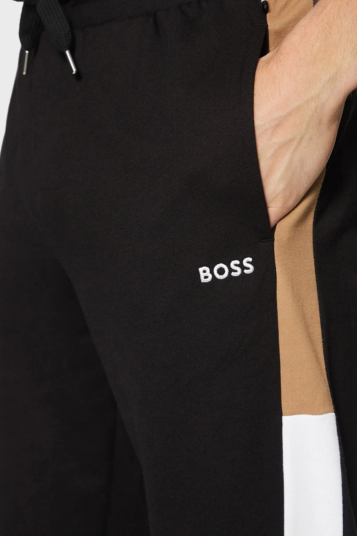 Boss % 100 Pamuk Regular Fit Ribanalı Paça Jogger Erkek Pantolon 50535786 001 SİYAH - 4