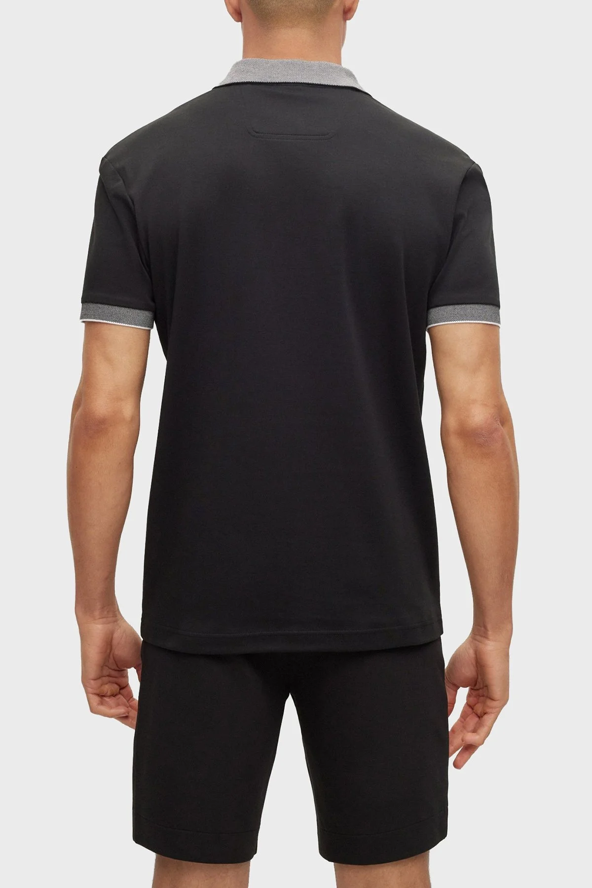 Boss % 100 Pamuk Regular Fit Yaka T Shirt Erkek Polo 50488259 001 SİYAH - 2