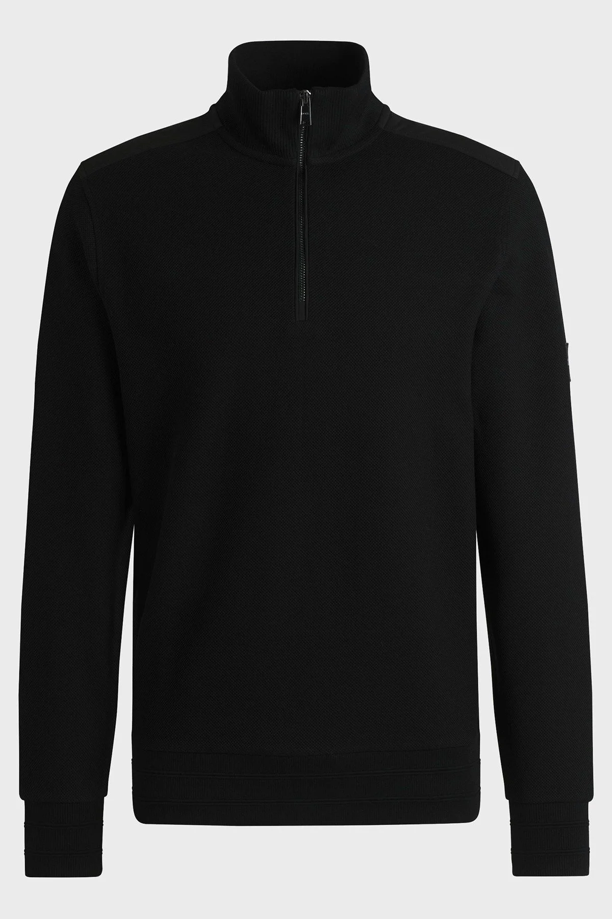 Boss % 100 Pamuk Regular Fit Yarım Fermuarlı Dik Yaka Erkek Sweat 50524999 001 SİYAH - 5