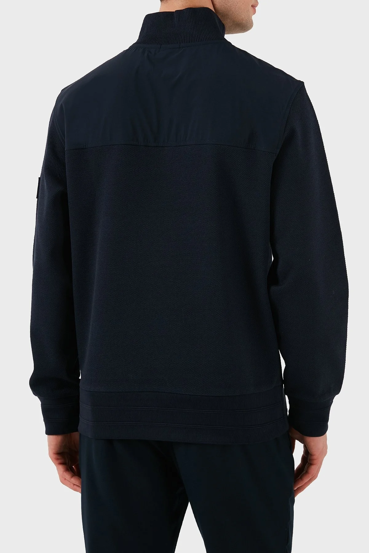 Boss % 100 Pamuk Regular Fit Yarım Fermuarlı Dik Yaka Erkek Sweat 50524999 404 LACİVERT - 3