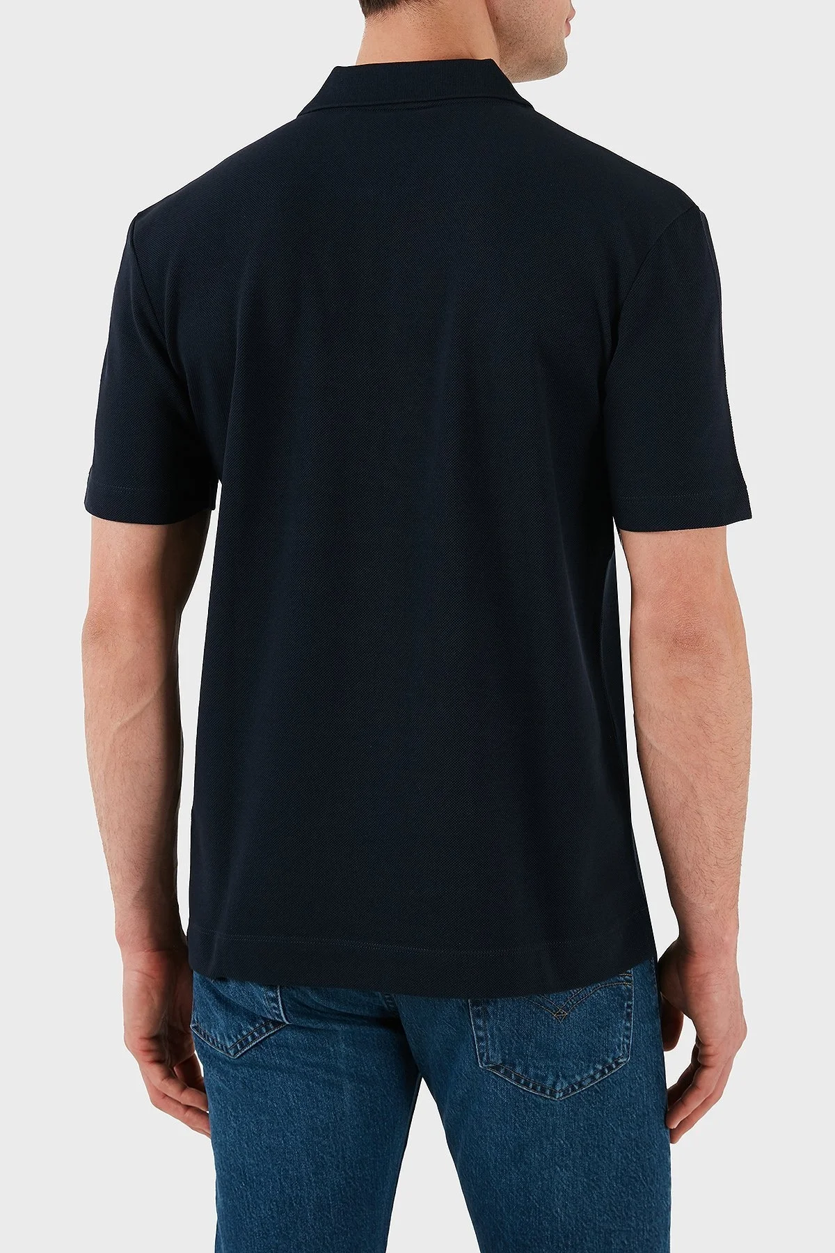 Boss % 100 Pamuk Regular Fit Yarım Fermuarlı Erkek Polo Yaka T Shirt 50505542 404 LACİVERT - 3