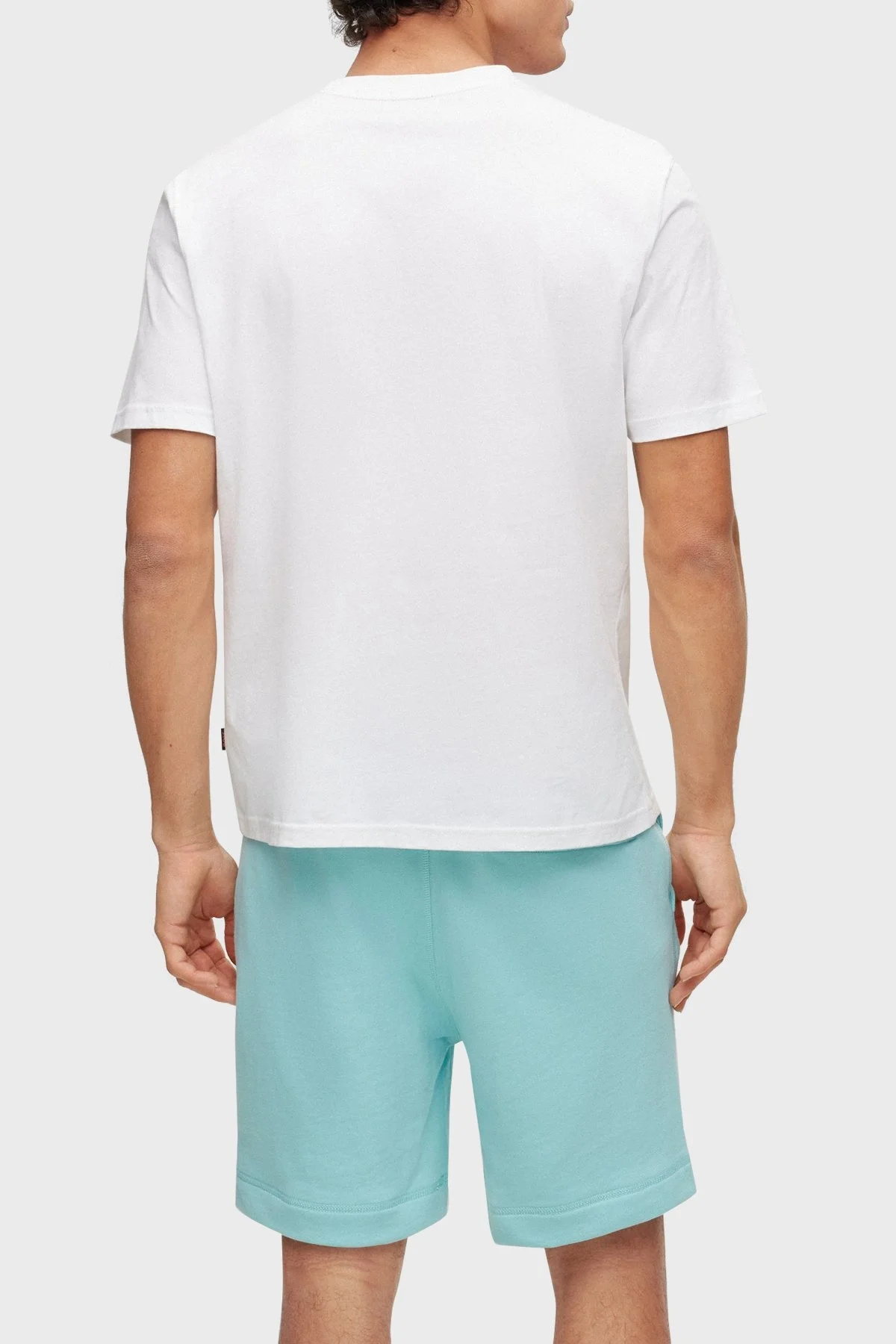 Boss % 100 Pamuk Relaxed Fit Bisiklet Yaka Erkek T Shirt 50491718 102 BEYAZ - 2